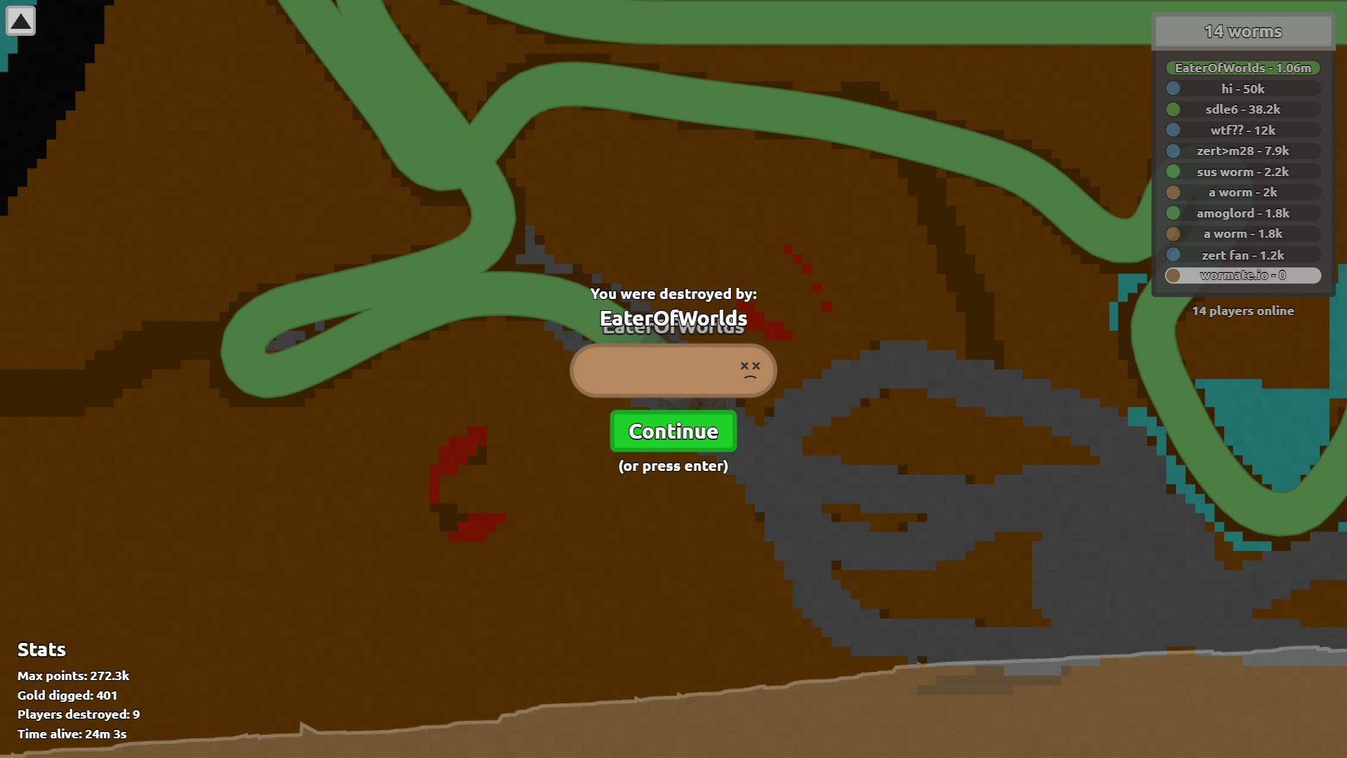 Digworm io — Play for free at